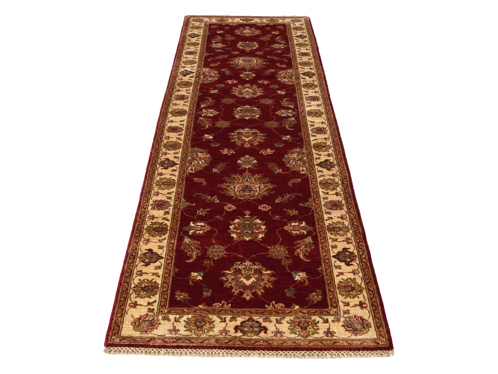 2' 9 x 9' 8 Hand Knotted Ziegler Runner Rug