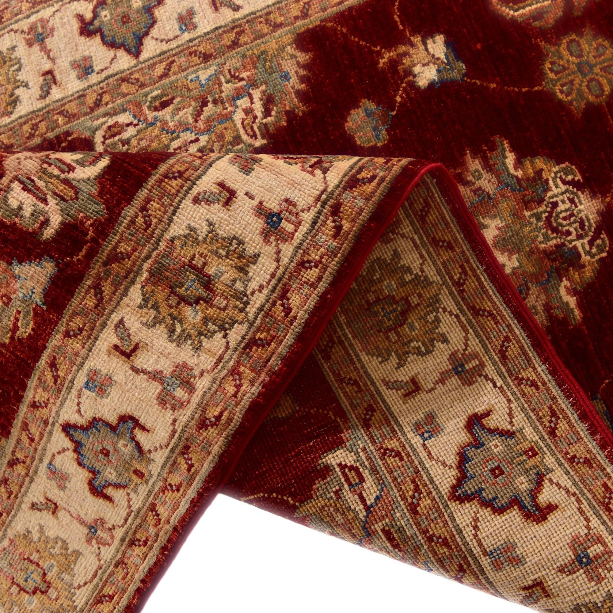 2' 9 x 9' 8 Hand Knotted Ziegler Runner Rug