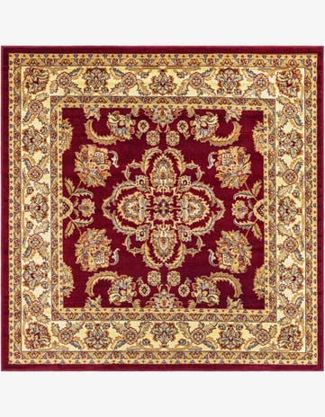 Red Aditi Square Rug