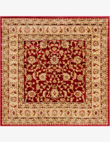 Red Aditi Square Rug