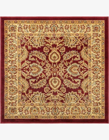 Red Aditi Square Rug