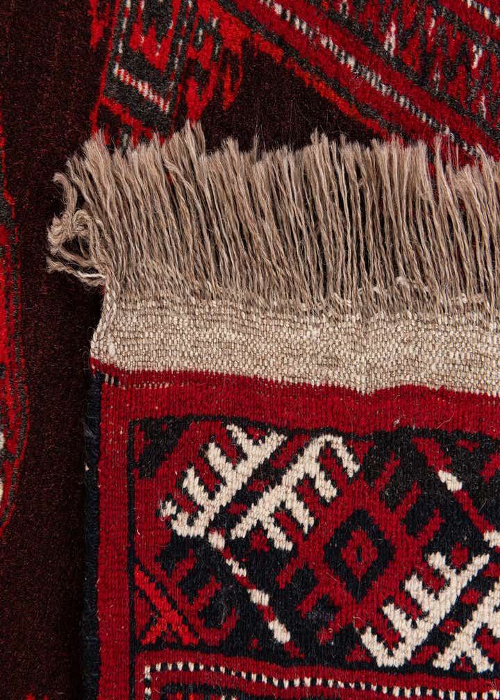 2' 7 x 3' 4 Hand Knotted Afghan Akhche Wool Square Rug
