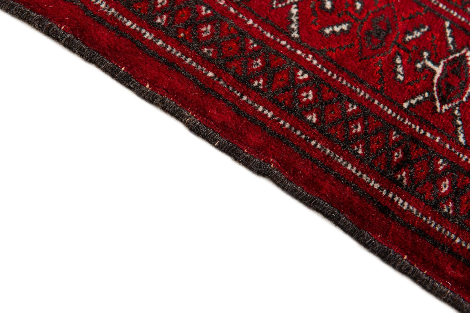 2' 7 x 3' 4 Hand Knotted Afghan Akhche Wool Square Rug
