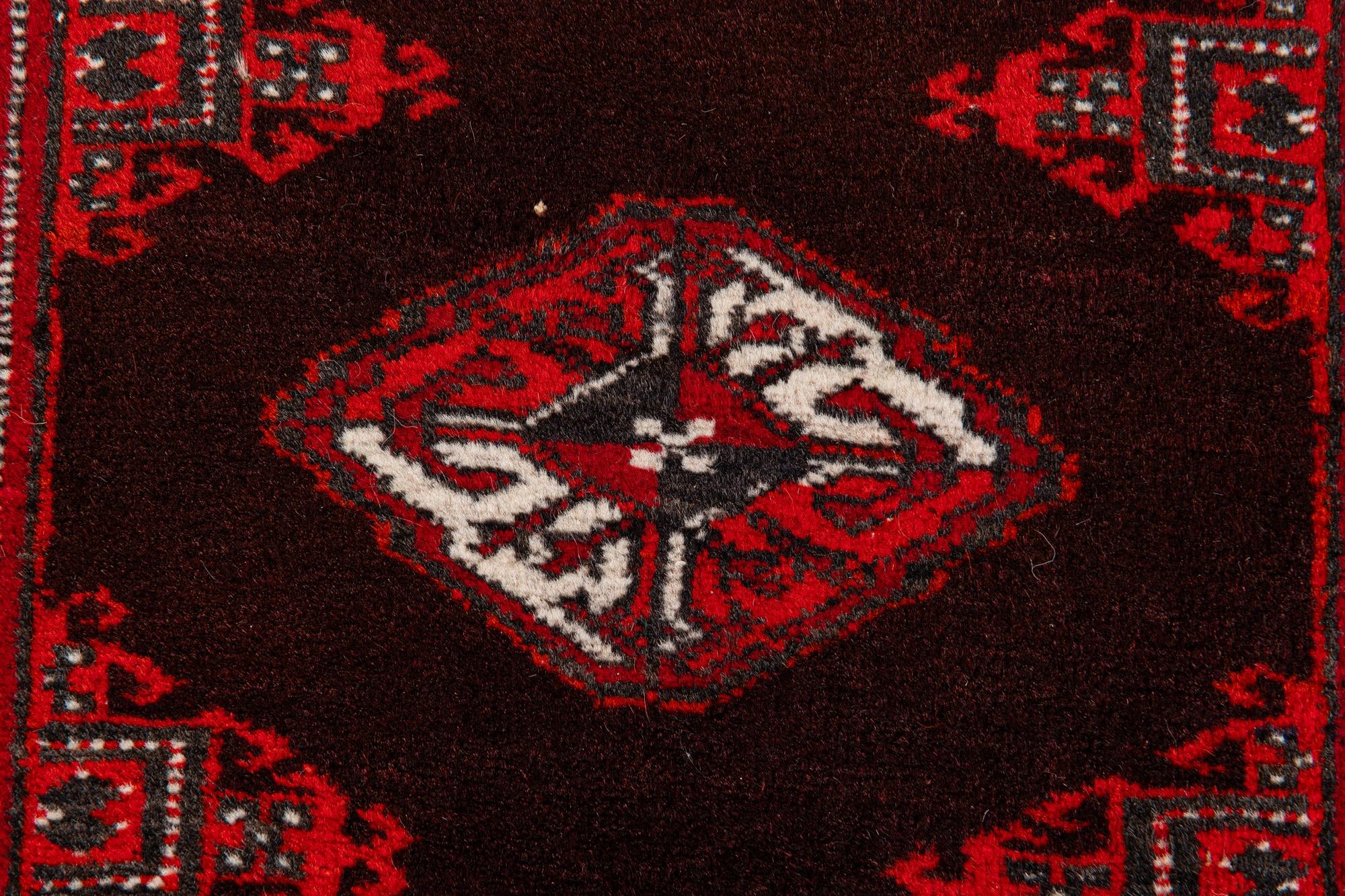 2' 7 x 3' 4 Hand Knotted Afghan Akhche Wool Square Rug