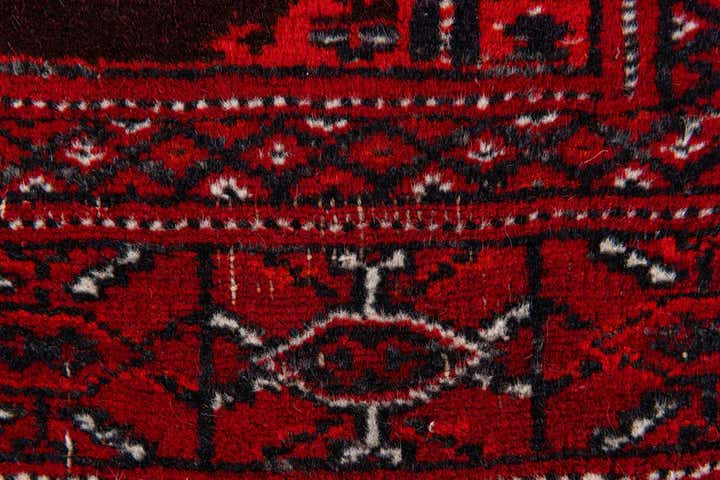 2' 7 x 3' 4 Hand Knotted Afghan Akhche Wool Square Rug