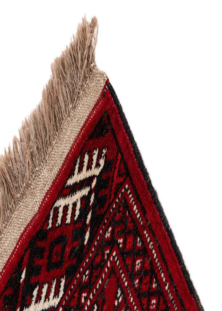 2' 7 x 3' 4 Hand Knotted Afghan Akhche Wool Square Rug