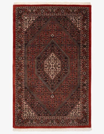 2' 8 x 3' 3 Hand Knotted Afshar Persian Wool Square Rug