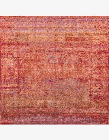 Red Alexis Square Rug