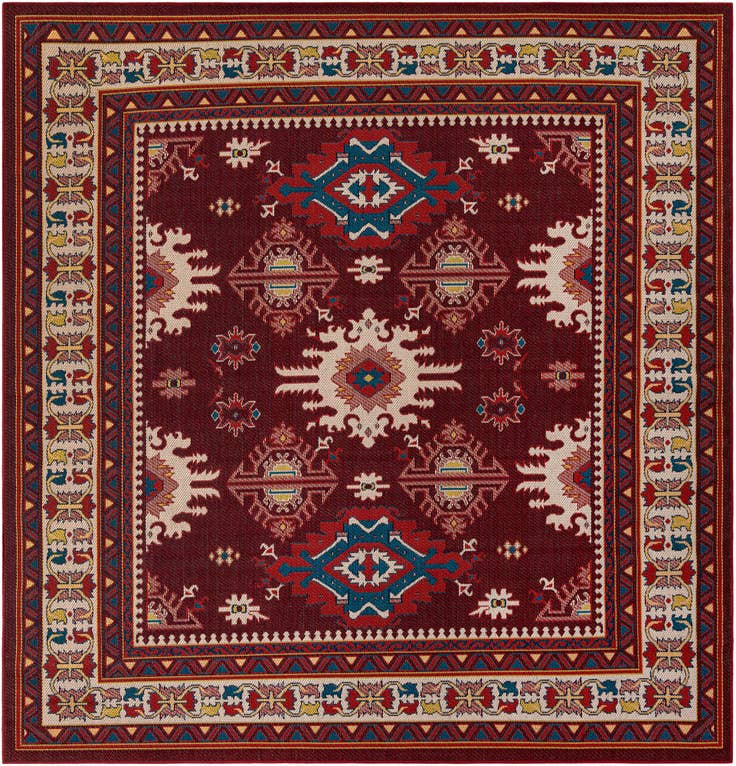 Detail image of 10' x 10' Easy-Clean Baja Indoor / Outdoor Square Rug