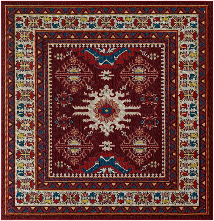 7' 10 x 7' 10 Easy-Clean Baja Indoor / Outdoor Square Rug