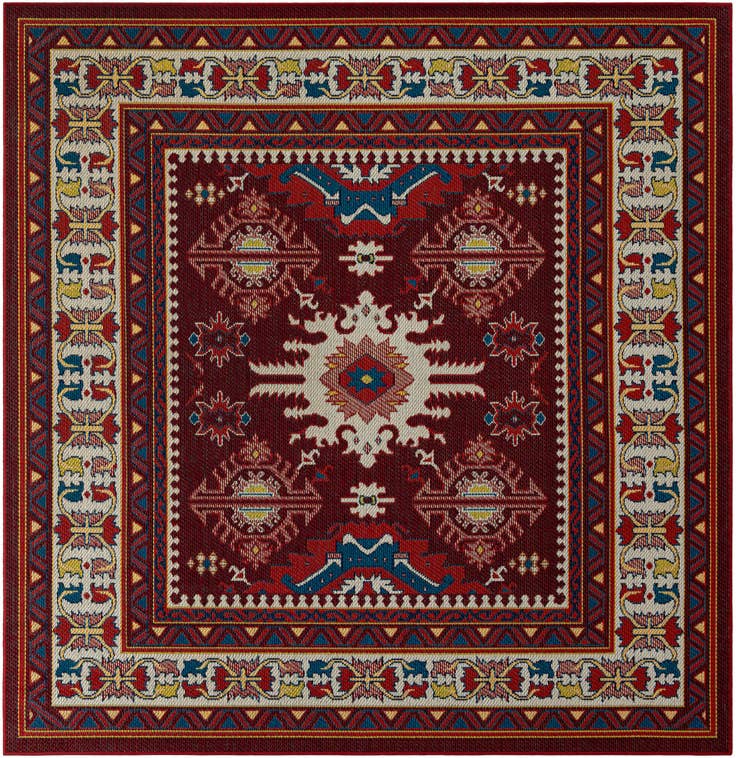 Detail image of 7' 10 x 7' 10 Easy-Clean Baja Indoor / Outdoor Square Rug