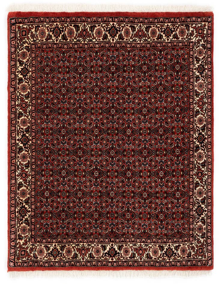Detail image of 3' 9 x 3' 9 Bidjar With Silk Square Rug