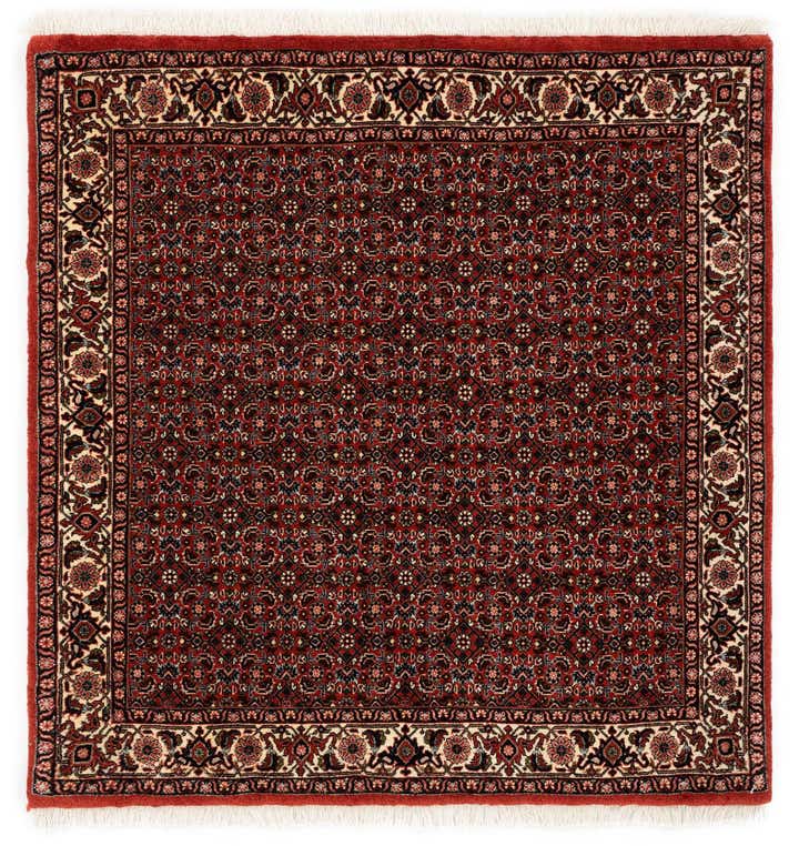 3' 9 x 3' 9 Bidjar With Silk Square Rug