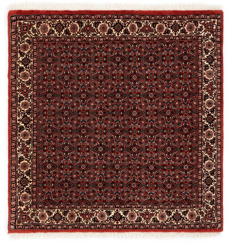Detail image of 3' 9 x 3' 9 Bidjar With Silk Square Rug