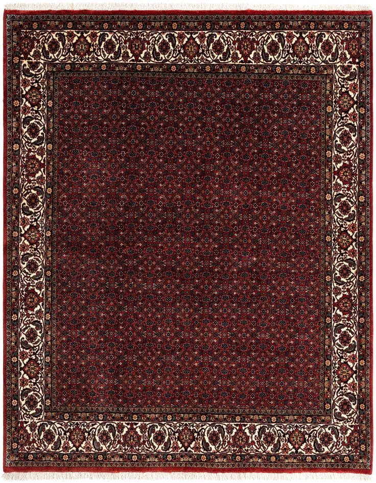 Detail image of 6' 9 x 6' 10 Bidjar With Silk Square Rug