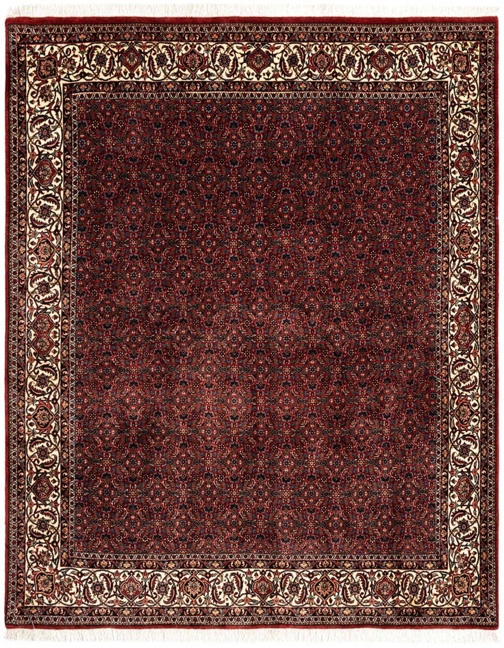 Detail image of 6' 8 x 6' 10 Bidjar With Silk Square Rug