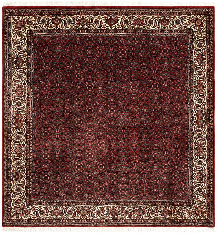 Detail image of 6' 8 x 6' 10 Bidjar With Silk Square Rug