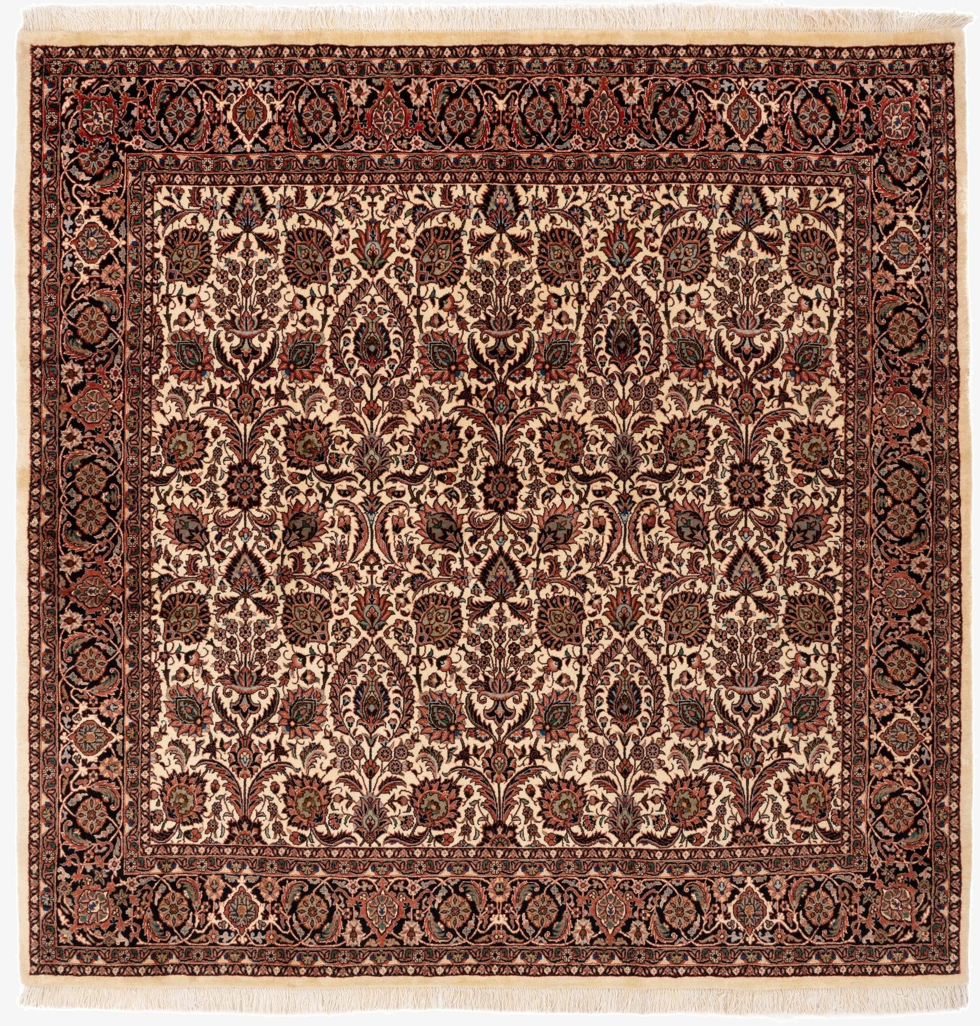 6' 8 x 6' 9 Bidjar With Silk Square Rug
