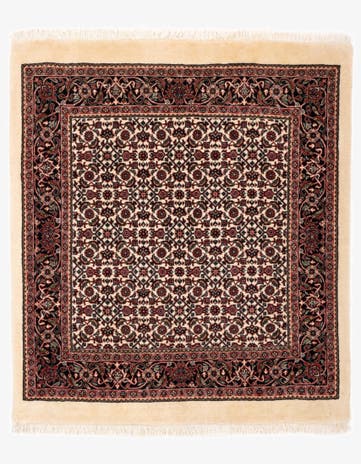 3' 2 x 3' 7 Bidjar With Silk Square Rug