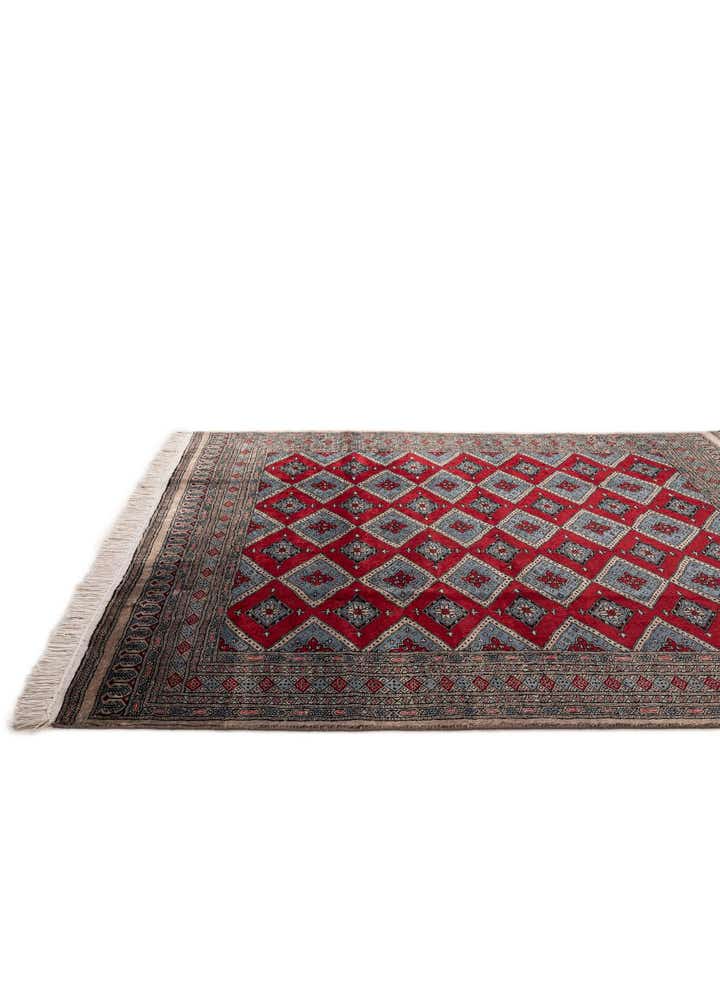 5' 7 x 6' 3 Hand Knotted Bokhara Oriental Wool Square Rug