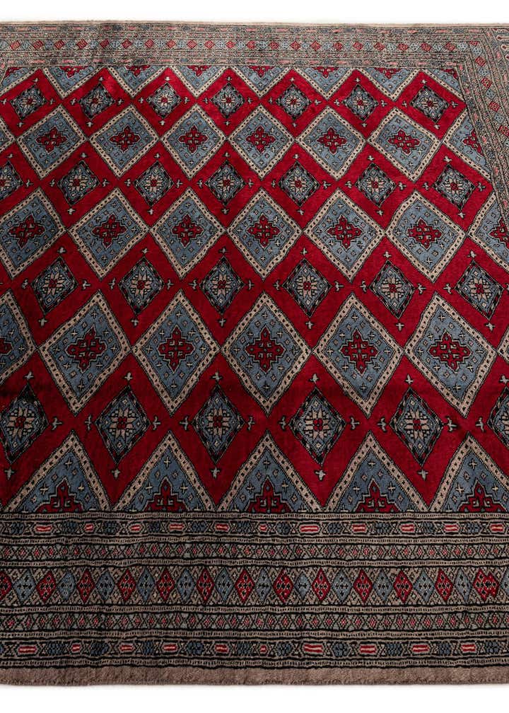 5' 7 x 6' 3 Hand Knotted Bokhara Oriental Wool Square Rug