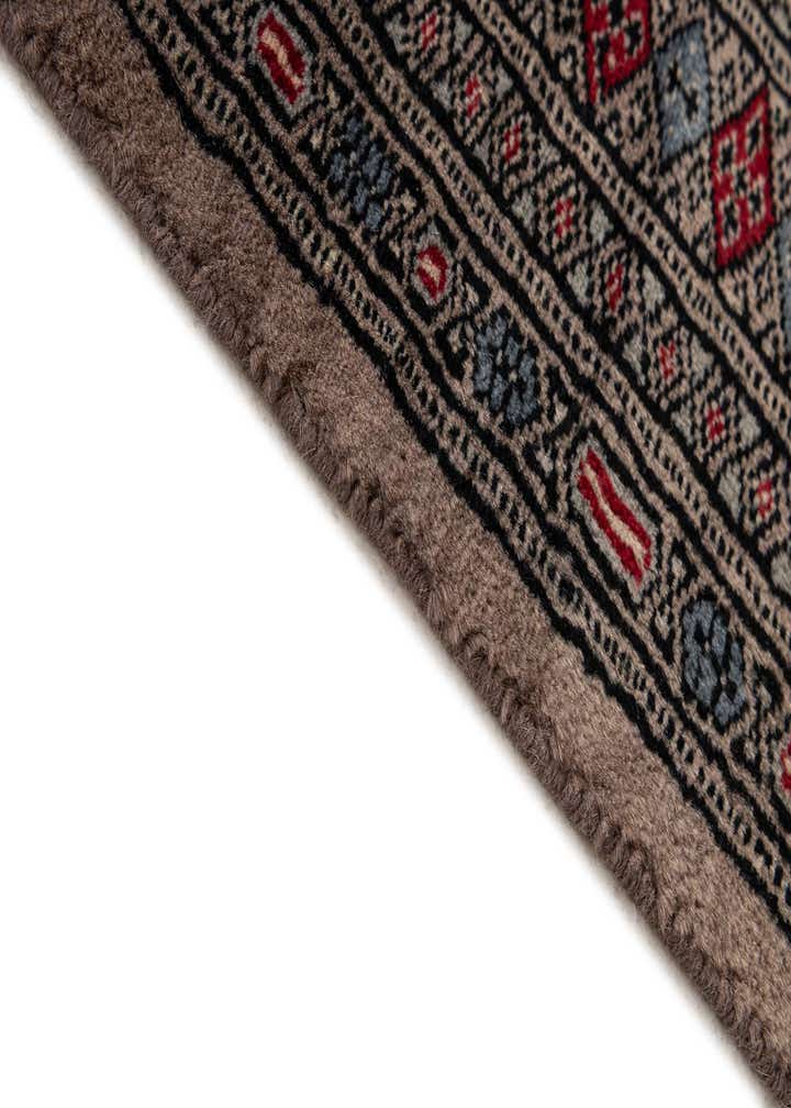 5' 7 x 6' 3 Hand Knotted Bokhara Oriental Wool Square Rug