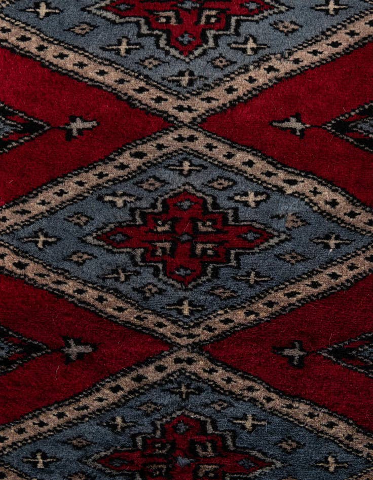 Detail image of 5' 7 x 6' 3  Hand Knotted Bokhara Oriental Wool Square Rug