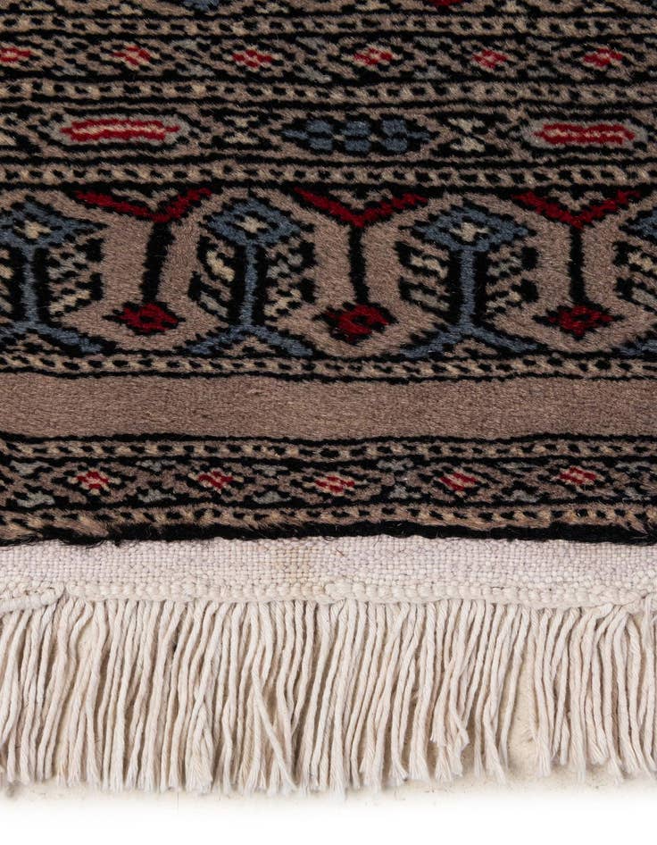Detail image of 5' 7 x 6' 3  Hand Knotted Bokhara Oriental Wool Square Rug