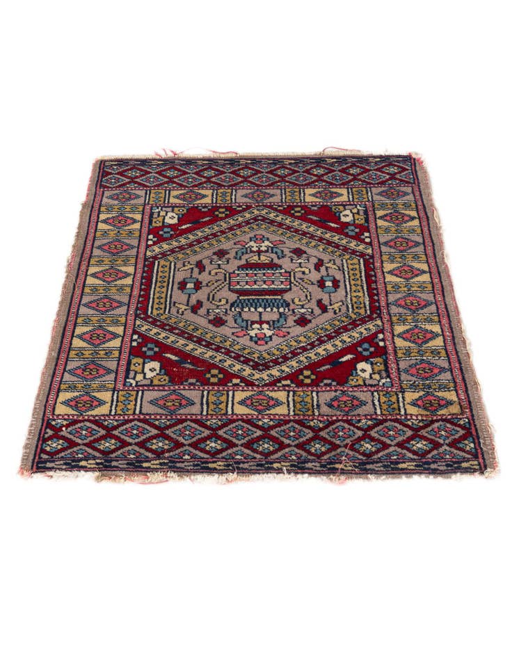 Detail image of 1' 7 x 1' 7  Hand Knotted Bokhara Oriental Wool Square Rug