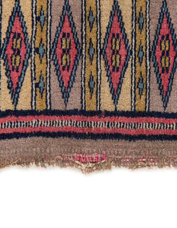 Detail image of 1' 7 x 1' 7  Hand Knotted Bokhara Oriental Wool Square Rug