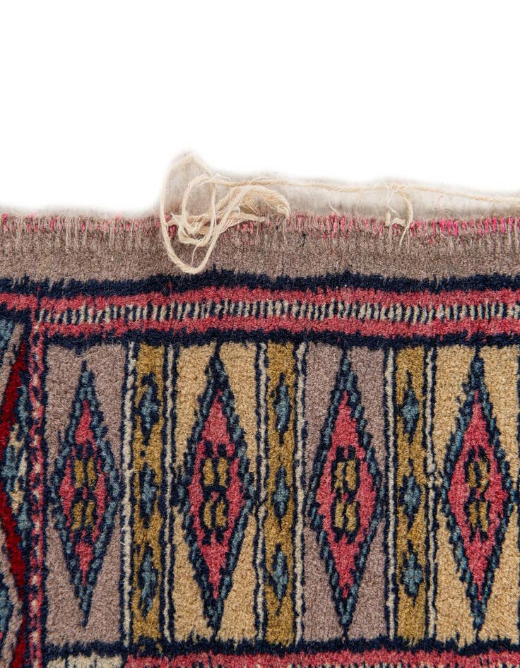 Detail image of 1' 7 x 1' 7  Hand Knotted Bokhara Oriental Wool Square Rug