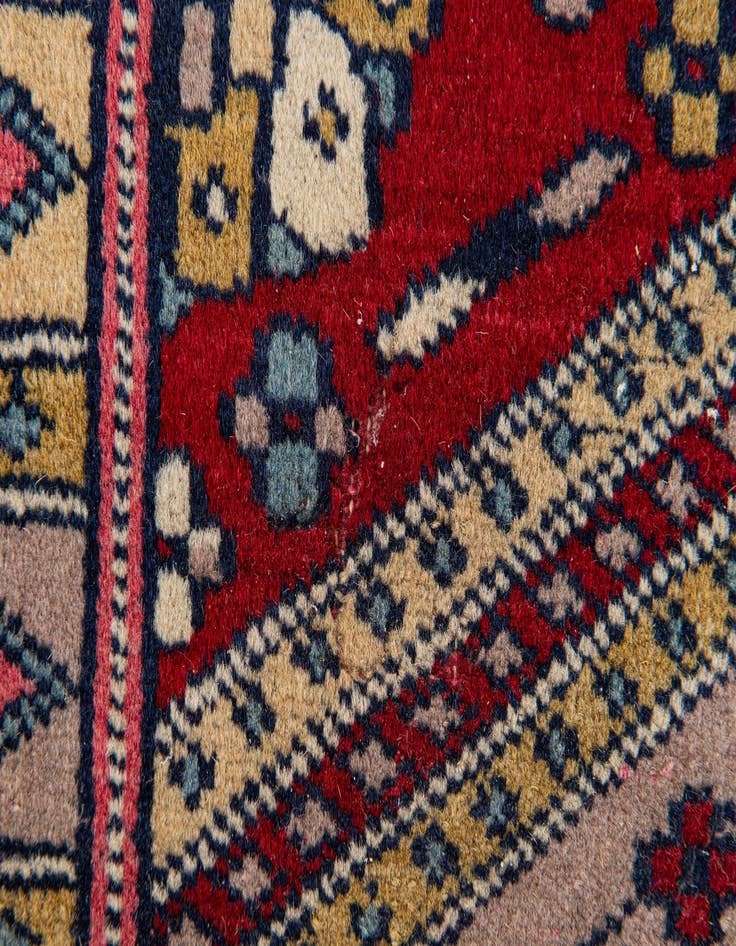 Detail image of 1' 7 x 1' 7  Hand Knotted Bokhara Oriental Wool Square Rug