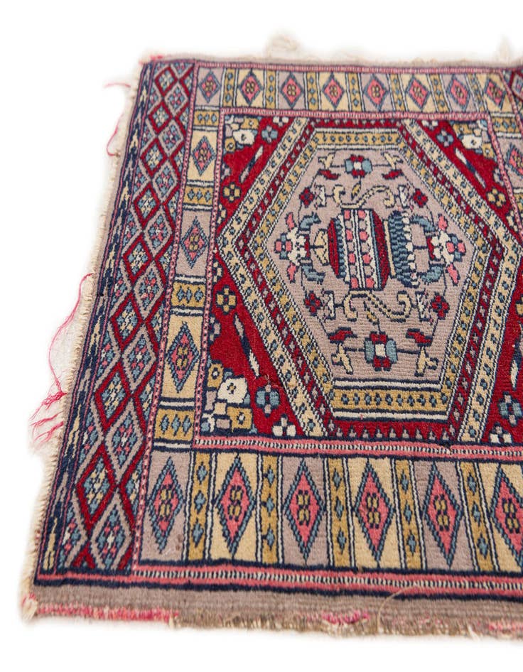 Detail image of 1' 7 x 1' 7  Hand Knotted Bokhara Oriental Wool Square Rug