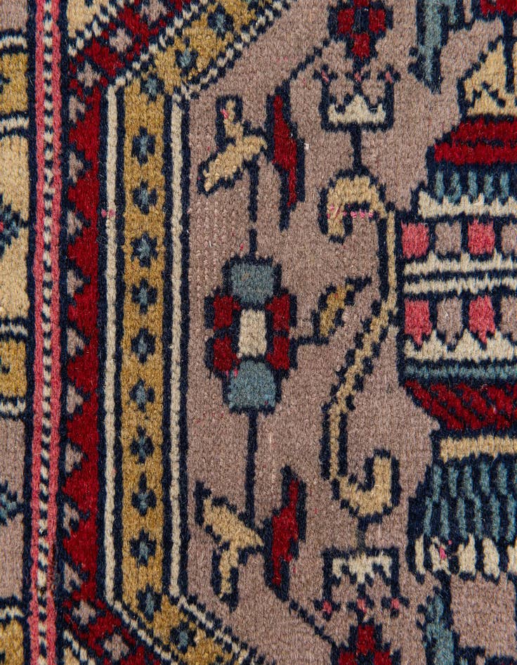 Detail image of 1' 7 x 1' 7  Hand Knotted Bokhara Oriental Wool Square Rug