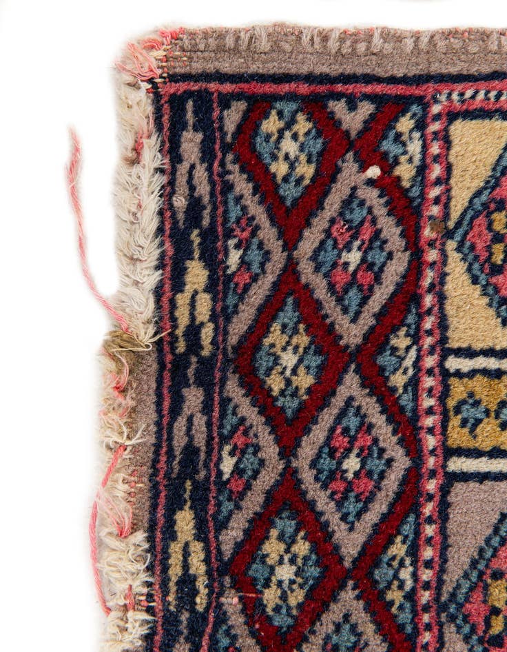 Detail image of 1' 7 x 1' 7  Hand Knotted Bokhara Oriental Wool Square Rug
