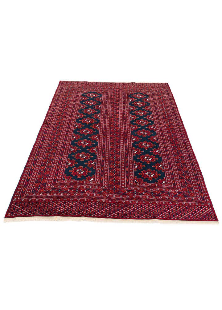 4' x 4' Hand Knotted Bokhara Oriental Wool Square Rug