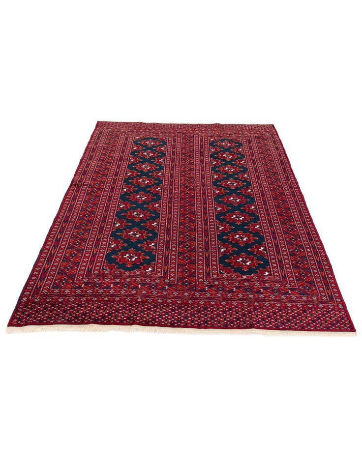 Detail image of 4' x 4' Hand Knotted Bokhara Oriental Wool Square Rug