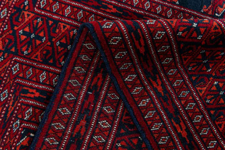 4' x 4' Hand Knotted Bokhara Oriental Wool Square Rug