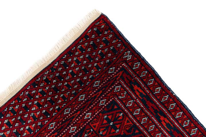 4' x 4' Hand Knotted Bokhara Oriental Wool Square Rug