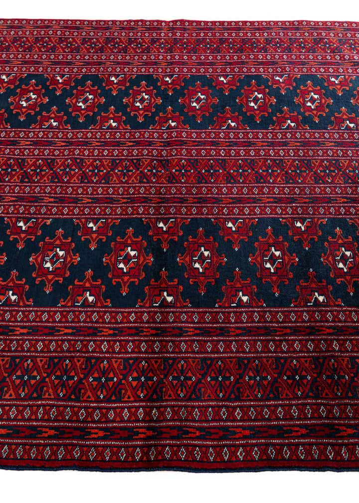 4' x 4' Hand Knotted Bokhara Oriental Wool Square Rug
