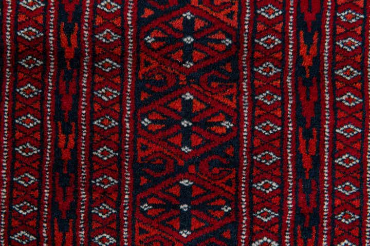 4' x 4' Hand Knotted Bokhara Oriental Wool Square Rug