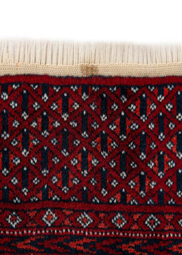 4' x 4' Hand Knotted Bokhara Oriental Wool Square Rug