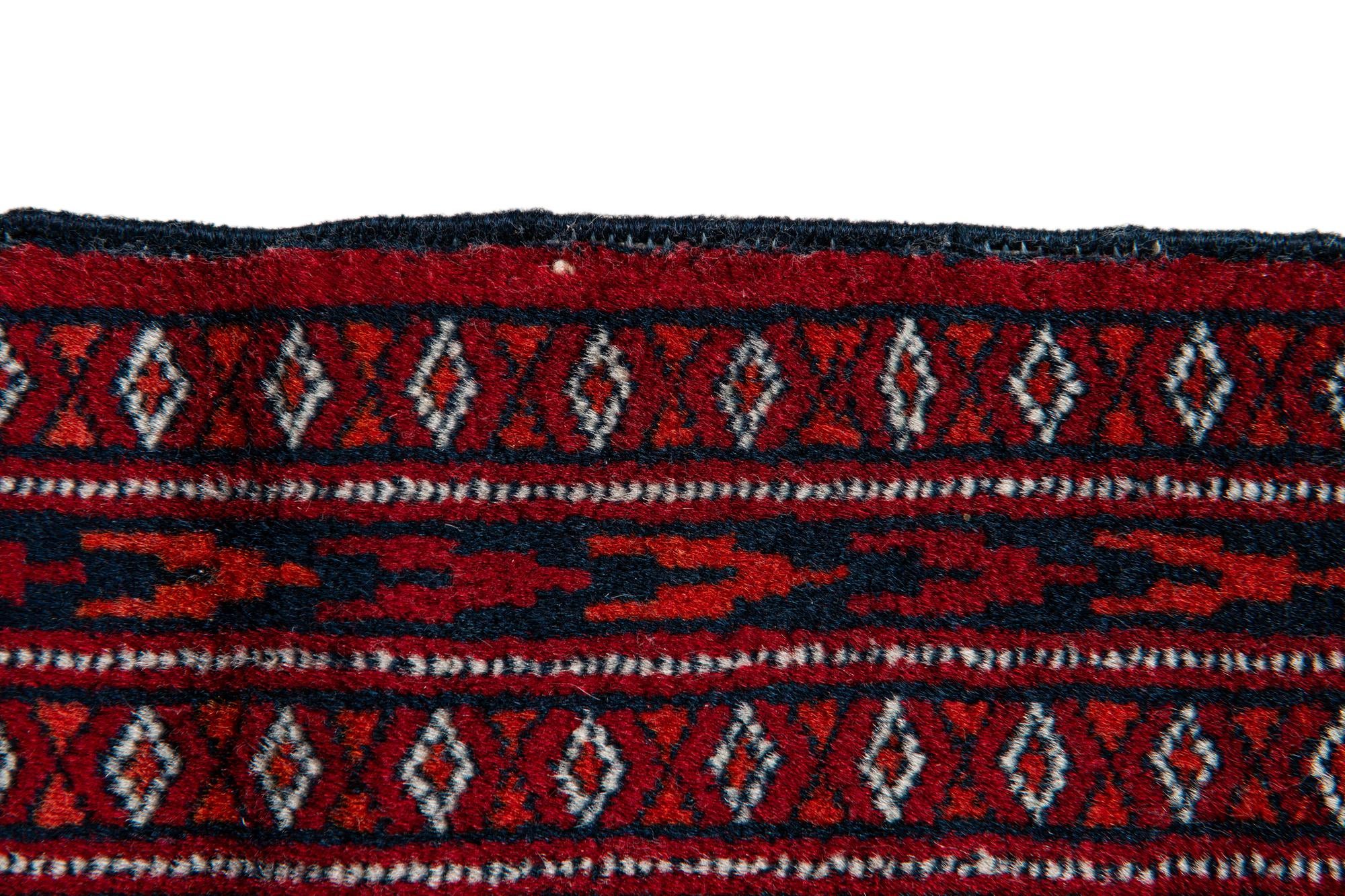 4' x 4' Hand Knotted Bokhara Oriental Wool Square Rug