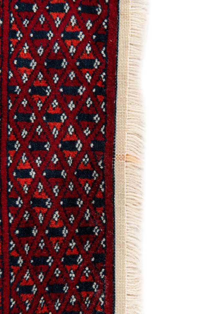 4' x 4' Hand Knotted Bokhara Oriental Wool Square Rug