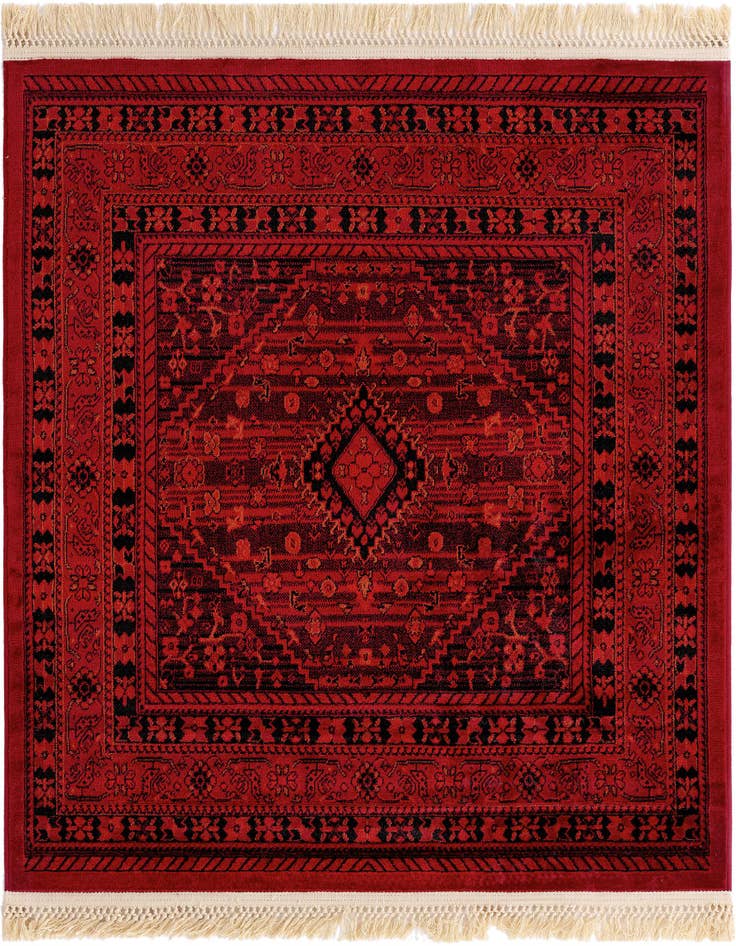 Detail image of 4' x 4' Bokhara Square Rug