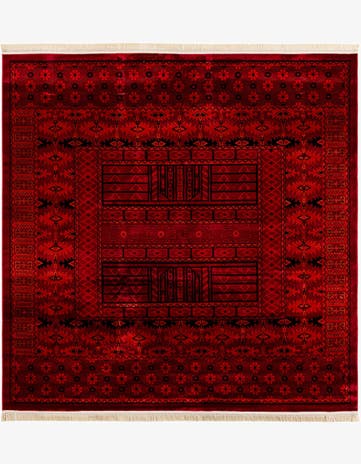Red Bokhara Square Rug