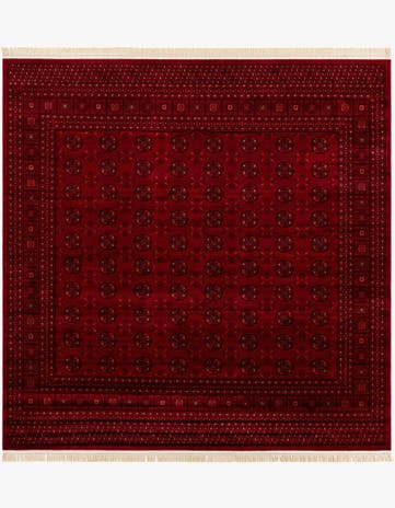 Red Bokhara Square Rug