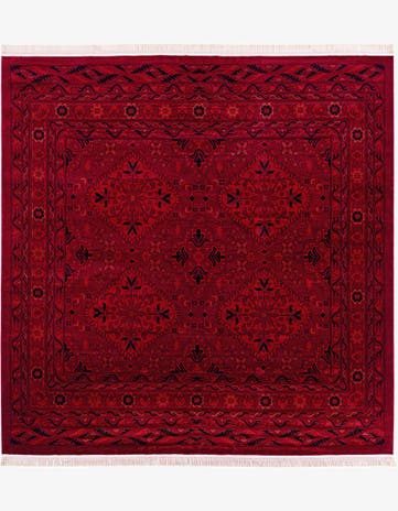 Red Bokhara Square Rug