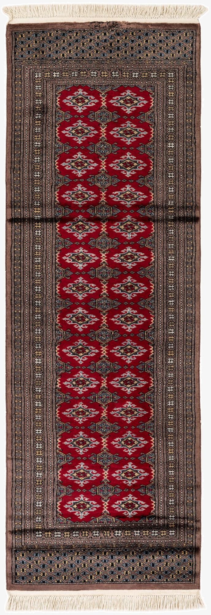 2' 7 x 7' 9  Hand Knotted Bokhara Oriental Wool Square Rug