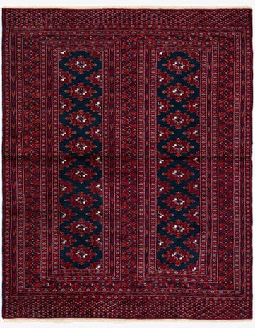 4' x 4' Hand Knotted Bokhara Oriental Wool Square Rug
